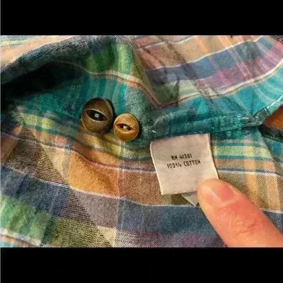 Polo Ralph Lauren Aztec/Hawaiian Plaid Shirt Short Sleeve Button Up Mens Size XL - Picture 10 of 15